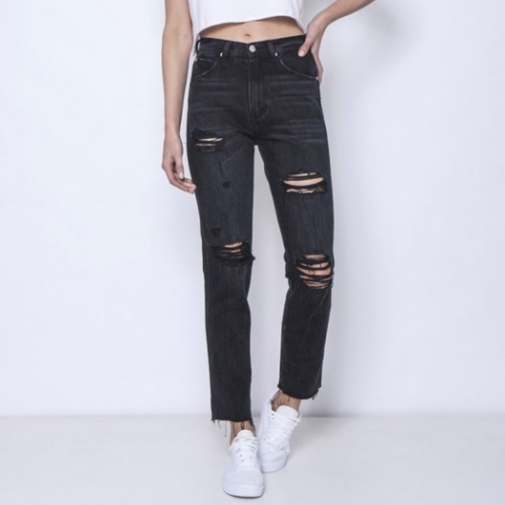 Free People Zee Gee Why Step Mum Jeans Sz 27